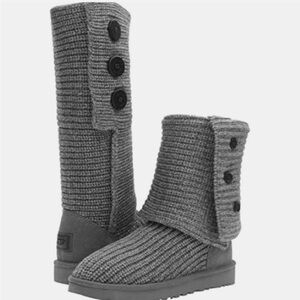 UGG Women's Gray Knit Boots